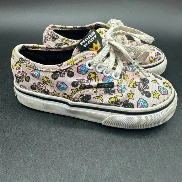 VANS 7 toddler Mario kart princess peach cart Nintendo low pro pink - Picture 1 of 8